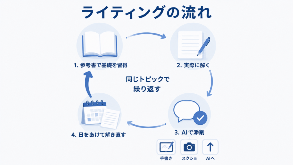 IELTSライティングで難しかった3点。アカデミックな単語、難しい文法の組み合わせ、論理的な文章構成